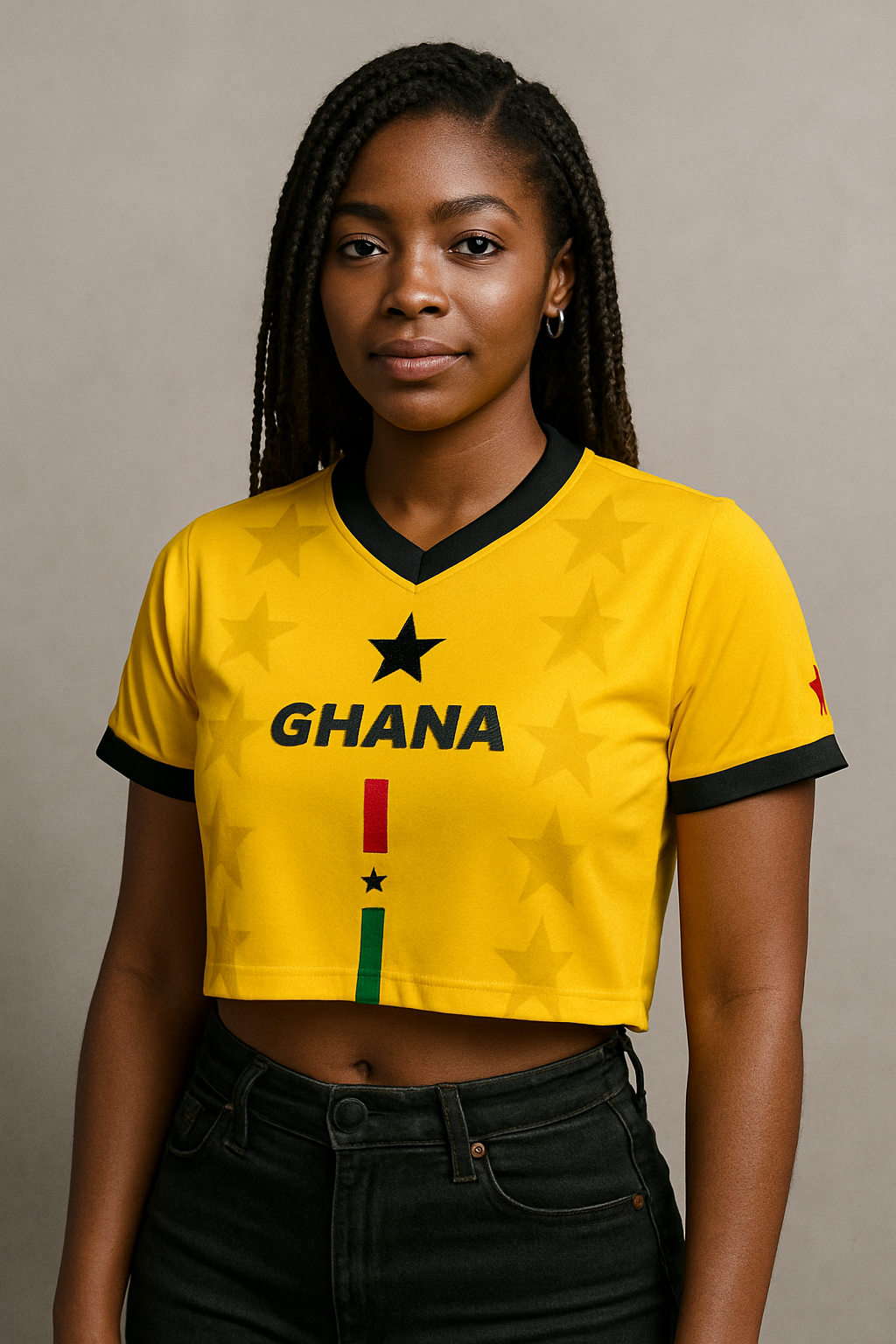 Cropped short sleeve T shirt