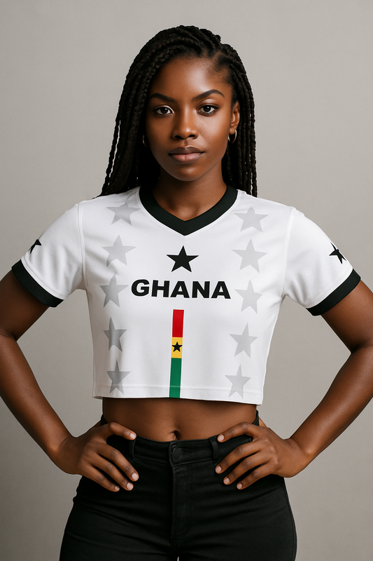 Cropped short sleeve T shirt